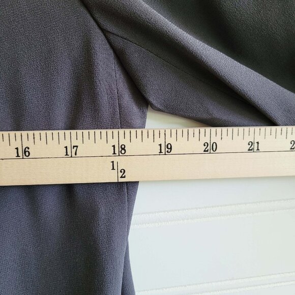 Babaton Aritzia Jacket Womens 6 Gray Open Front Blazer Layered Sleeve Academia - Picture 6 of 11